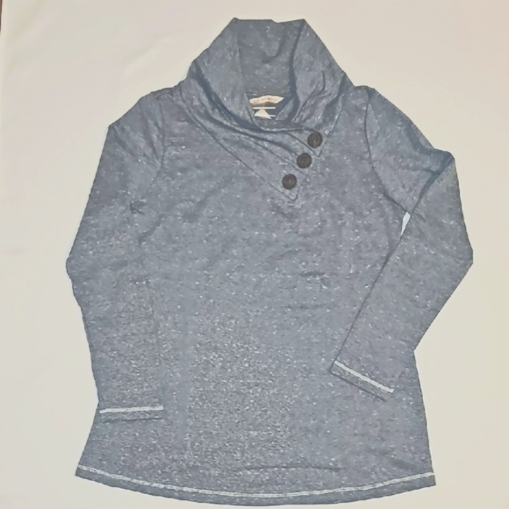 Soft Surroundings Blue Brinley French Terry Tunic Top Sz XS NWT